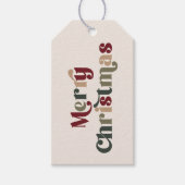 Vrolijke kerst Retro Lettering Cadeaulabel (Voorkant)
