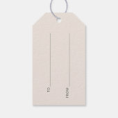 Vrolijke kerst Retro Lettering Cadeaulabel (Achterkant)