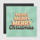 Vrolijke kerst retro stijl groovy tekst (Voorkant / Achterkant)