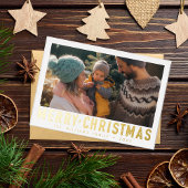  vrolijke kerst retro typografie | Rood Folie Feestdagenkaart