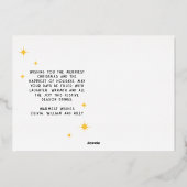  vrolijke kerst retro typografie | Rood Folie Feestdagenkaart (Achterkant)