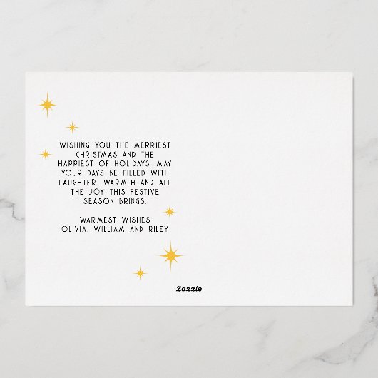  vrolijke kerst retro typografie | Rood Folie Feestdagenkaart (Achterkant)