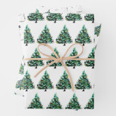 Vrolijke kerst Retro  Xmas Stars Sneeuwman Inpakpapier Vel (In situ)