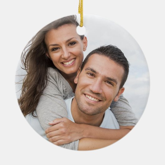 Vrolijke kerst Robins en Red Bow Arched Keramisch Ornament (Achterkant)