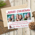 vrolijke kerst , rode typografie 3 foto ' s collag briefkaart<br><div class="desc">achtergrondelementen van freepik.com elegant merry kerst,  red typografie 3 foto's collage Briefkaart u kunt lettertypekleur en stijl wijzigen</div>
