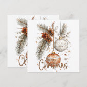 Vrolijke kerst rustieke groet (Voorkant / Achterkant)