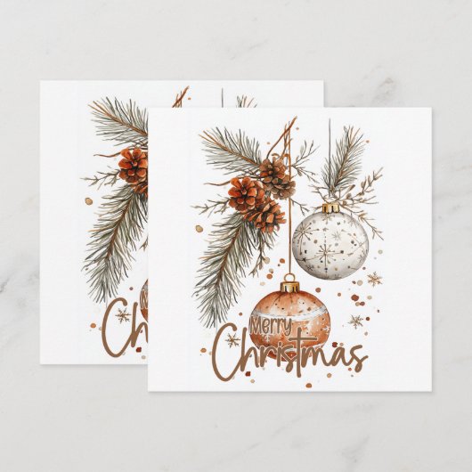 Vrolijke kerst rustieke groet (Voorkant / Achterkant)