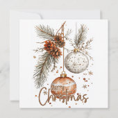 Vrolijke kerst rustieke groet (Achterkant)