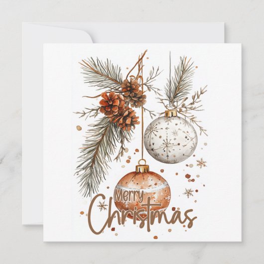 Vrolijke kerst rustieke groet (Voorkant)