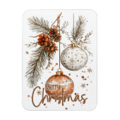 Vrolijke kerst rustieke groet magneet (Verticaal)