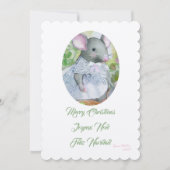 Vrolijke kerst schattige muis kaart (Voorkant)
