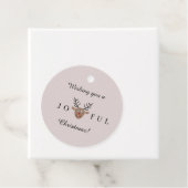 Vrolijke kerst Schattige rendier Blush vakantie ca Bedankjes Labels (In situ)