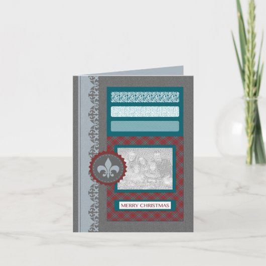 vrolijke kerst ( scrapbook ) feestdagen kaart (Voorkant)