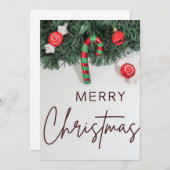 vrolijke kerst seizoenskaarten kaart (Voorkant / Achterkant)