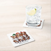 Vrolijke kerst Shetland Sheepdogs Kartonnen Onderzetters (Insitu)