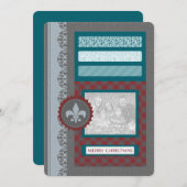 vrolijke kerst ( silhouscreen ) kaart (Voorkant / Achterkant)