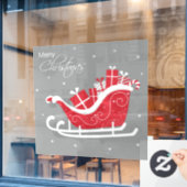 Vrolijke kerst slee en Cadeaus Raamsticker (Cafe Raam)