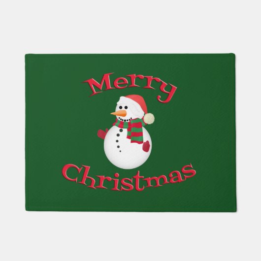 Vrolijke kerst sneeuwman deur mat (Voorkant)