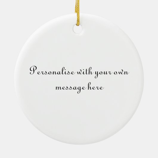 Vrolijke kerst sneeuwman Plaid kerstboom Keramisch Ornament (Achterkant)