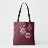 Vrolijke kerst sneeuwvlok Ornamenten Tote Bag (Voorkant)