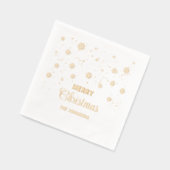 Vrolijke kerst sneeuwvlokken, aangepaste naam folie servetten (Links)