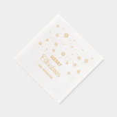 Vrolijke kerst sneeuwvlokken, aangepaste naam folie servetten (Rechts)