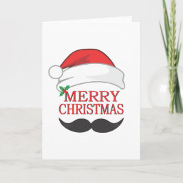Vrolijke kerst snor Kaart