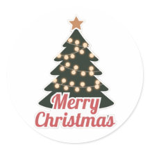 Vrolijke kerst Sticker: feestelijk nieuw model