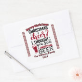 Vrolijke Kerst stickers & Bier! (Envelop)