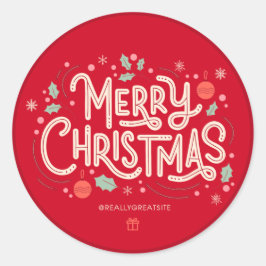 Vrolijke kerst Stickers - Feestelijke vakantie ont