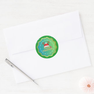 Vrolijke kerst Stickers - Feestelijke vakantie ont