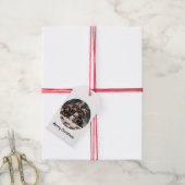 Vrolijke kerst teckel honden Sneeuwman Cadeaulabel (Met Touw)