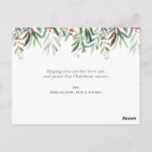 Vrolijke kerst trendy belettering kaart (Achterkant)