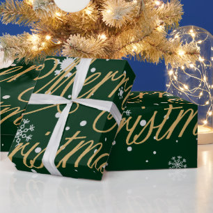 Vrolijke kerst trendy vakantie cadeaupapier