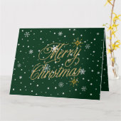 Vrolijke kerst trendy vakantie kaart (Gele Bloem)