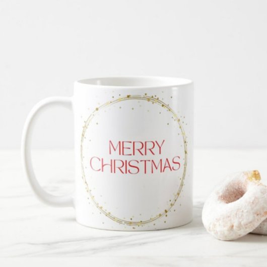 Vrolijke kerst typografie koffie mok