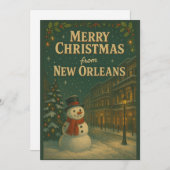 vrolijke kerst uit New Orleans Feestdagenkaart (Voorkant / Achterkant)