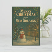 vrolijke kerst uit New Orleans Feestdagenkaart (Staand voorkant)