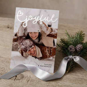 Vrolijke kerst Voeg uw eigen foto en tekst toe Folie Feestdagenkaart