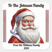 Vrolijke kerst vreugdevolle Sticker (Voorkant)