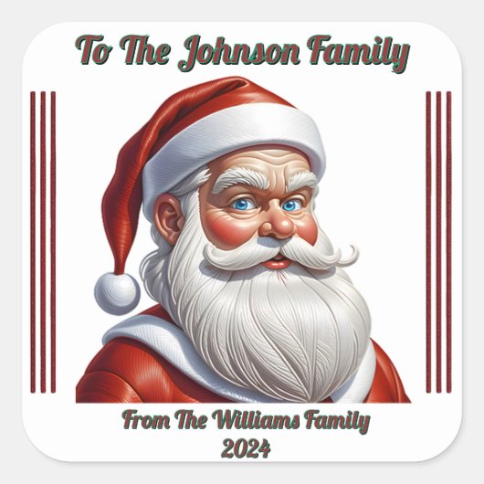 Vrolijke kerst vreugdevolle Sticker (Voorkant)