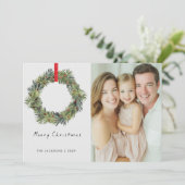 Vrolijke kerst Waterverf krans Feestdagenkaart (Staand voorkant)