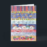 Vrolijke kerst Waterverf Snowman Tekening Feestdagen Kaart<br><div class="desc">Een vrolijk kerst sneeuwpop wenskaart versierd met kousen,  sterretjes,  sneeuwvlokken en meer in  vakantiegleuren met waterverf.</div>