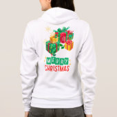 Vrolijke Kerst Witte Hoodie voor Vrouwen (Achterkant)