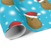 Vrolijke kerstaardappelen met kerstmanden cadeaupapier (Rol Hoek)
