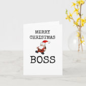 Vrolijke kerstbaas, Schattigee kerstman Kaart (Gele Bloem)