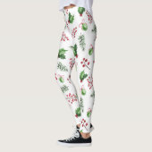 Vrolijke kerstballen Holly Berries Pine Leggings (Links)