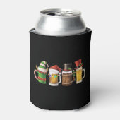 Vrolijke kerstbieren Drink Santa Beer Lover Blikjeskoeler (Blikje Voorkant)