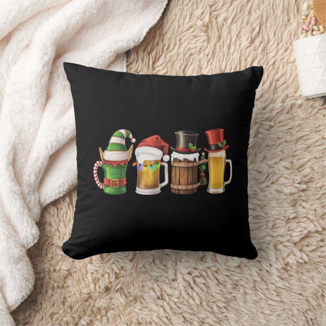 Vrolijke kerstbieren Drink Santa Beer Lover Kussen (Deken)
