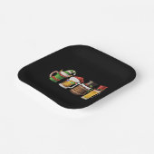 Vrolijke kerstbieren Drink Santa Beer Lover Papieren Bordje (Gebogen)